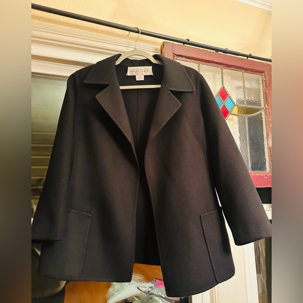 Ellen Tracy Black Pea Coat for Women